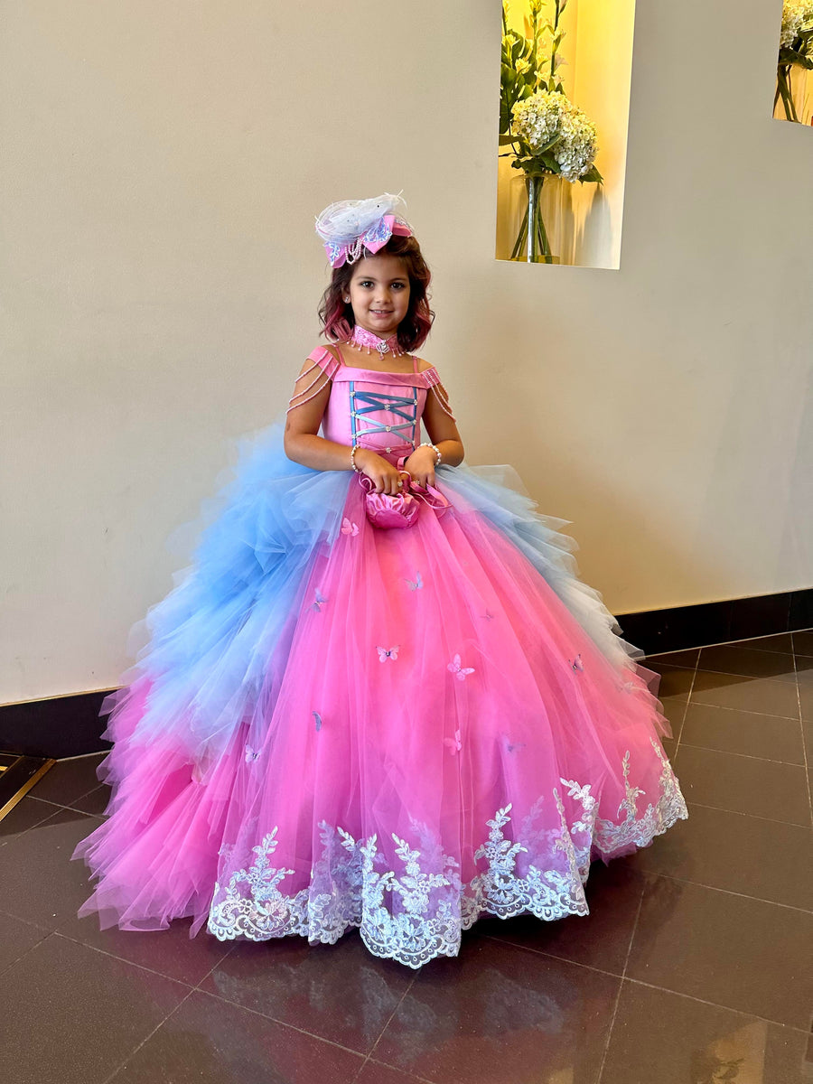 princess 7th birthday pink gown