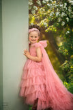 Alliyah Pink Glitter tulle gown