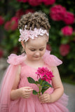 Alliyah Pink Glitter tulle gown