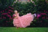 Alliyah Pink Glitter tulle gown